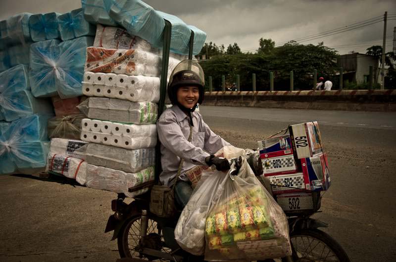 lady on motorbike