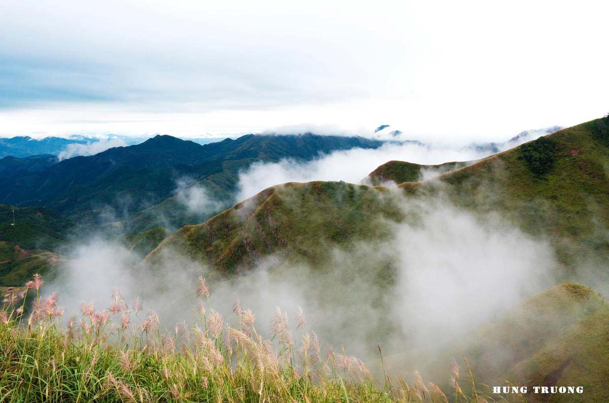 The Great Wall of Vietnam hugs a mountain range